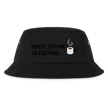 Kaffee Lebenselexier - Kaffee Rein weitermachen - Kinder Bucket Hat - Schwarz - Vorne