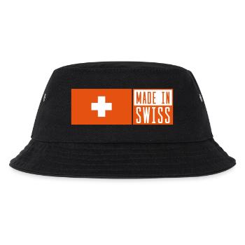 made in swiss - Kinder Bucket Hat - Schwarz - Vorne