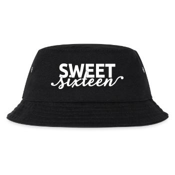 Süßes sechzehn süßes Geschenk zum 16. Geburtstag 16 Jahre alt - Kinder Bucket Hat - Schwarz - Vorne