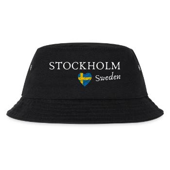 Ich liebe Stockholm, Schweden - Kinder Bucket Hat - Schwarz - Vorne