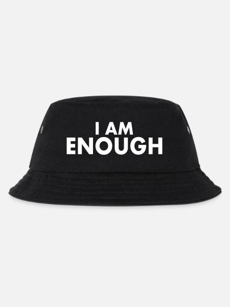I am enough - Kinder Bucket Hat - Schwarz