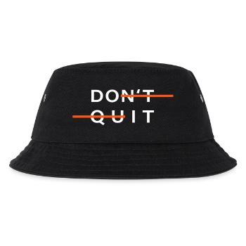 sport don't quit motivation do it - Kinder Bucket Hat - Schwarz - Vorne