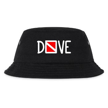 Dive Diver Down Flag Scuba Diving Taucher Tauchen - Kinder Bucket Hat - Schwarz - Vorne