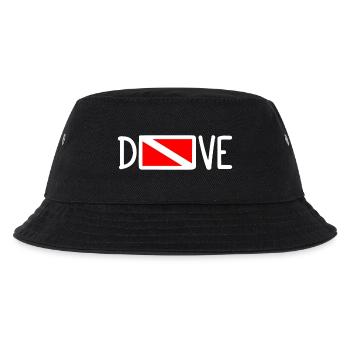 Dive Diver Down Flag Scuba Diving Taucher Tauchen - Kinder Bucket Hat - Schwarz - Vorne