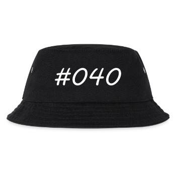 #040 - 040 - Vorwahl - Hamburg - Elbe - Alster - Kinder Bucket Hat - Schwarz - Vorne