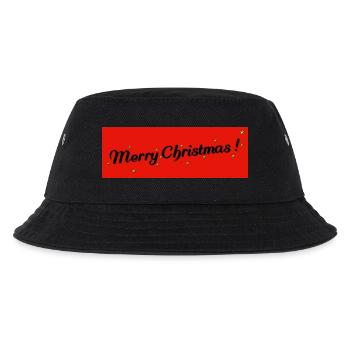 Merry Christmas - Kinder Bucket Hat - Schwarz - Vorne