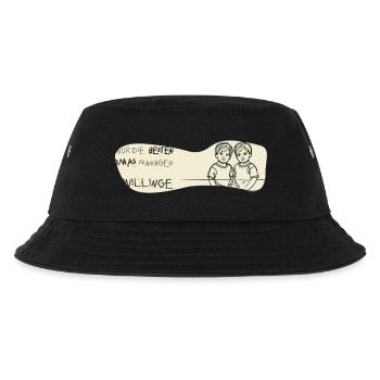 zwillinge oma geschenk bub twin boys beste oma - Kinder Bucket Hat - Schwarz - Vorne