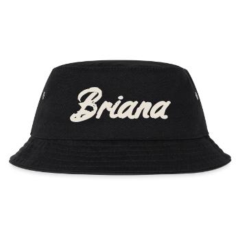 Briana Namensgebung Namensschild Namenstag - Kinder Bucket Hat - Schwarz - Vorne