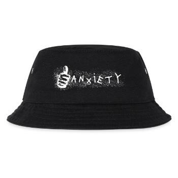 Anxiety Thumbs Up Ironisches Mental Health Design. - Kinder Bucket Hat - Schwarz - Vorne