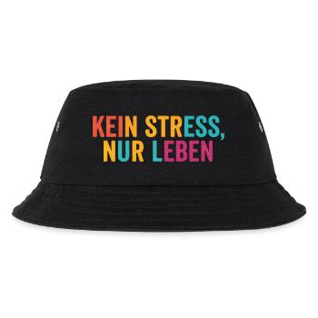 No stress, just live - Kids’ Bucket Hat - black - Front