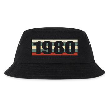 1980 Jahrgang 1980 Geschenk 1980 Geburtstag 1980 - Kinder Bucket Hat - Schwarz - Vorne