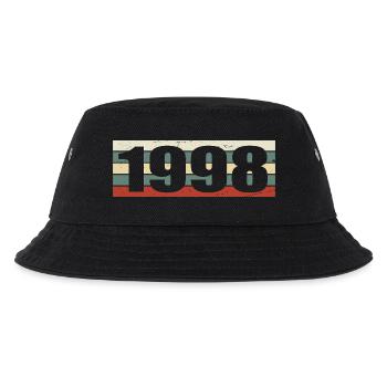 1998 Jahrgang 1998 Geschenk 1998 Geburtstag 1998 - Kinder Bucket Hat - Schwarz - Vorne
