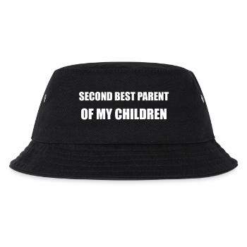 Second best parent - Kids’ Bucket Hat - black - Front