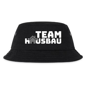 Team House Building Logo Motif - Kids’ Bucket Hat - black - Front