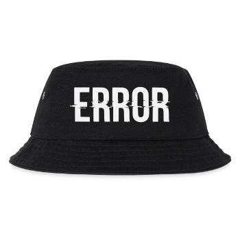 Error Error Message with Glitch Lettering - Kids’ Bucket Hat - black - Front