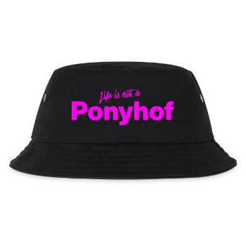 Life is not a Ponyhof, lustiger Spruch, Sarkasmus - Kinder Bucket Hat - Schwarz - Vorne