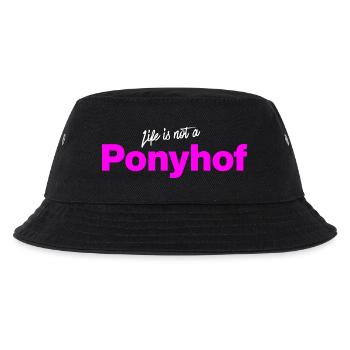 Life is not a pony farm, funny saying, sarcasm - Kids’ Bucket Hat - black - Front