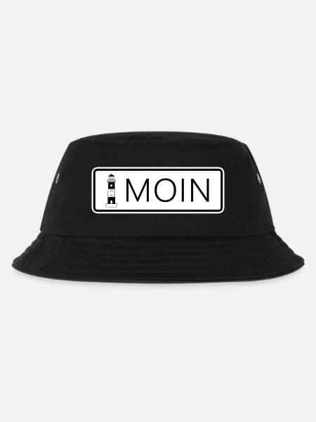 Sticker: Lighthouse with lettering Moin - Kids’ Bucket Hat - black