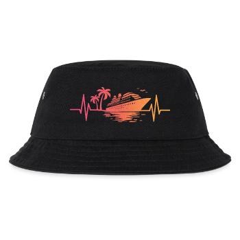 Sonnenuntergangskreuzfahrtschiff-Kreuzfahrt - Kinder Bucket Hat - Schwarz - Vorne