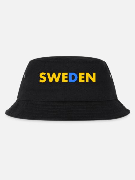 Schweden - Kinder Bucket Hat - Schwarz