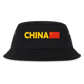 China - Kinder Bucket Hat - Schwarz - Vorne