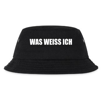 Was weiss ich - Kinder Bucket Hat - Schwarz - Vorne