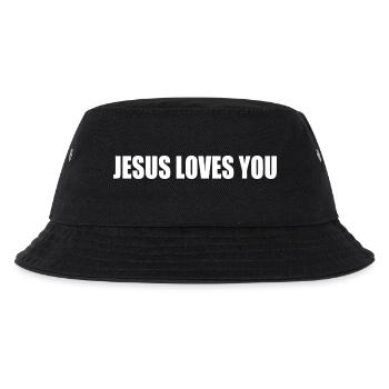 Jesus loves you - Kinder Bucket Hat - Schwarz - Vorne
