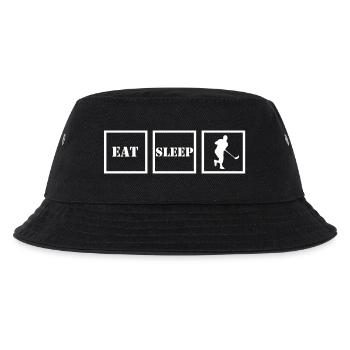 Floorball Unihockey Geschenk - Kinder Bucket Hat - Schwarz - Vorne