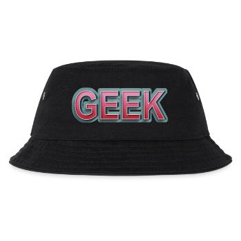 GEEK Comic Retro Schriftzug - Kinder Bucket Hat - Schwarz - Vorne
