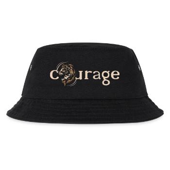 Mut Courage Löwe Motivation Kraft Stärke Logo - Kinder Bucket Hat - Schwarz - Vorne