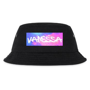 Vanessa Name Geschenk Geschenkidee Galaxie - Kinder Bucket Hat - Schwarz - Vorne
