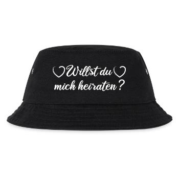 Willst du mich heiraten? - Kinder Bucket Hat - Schwarz - Vorne