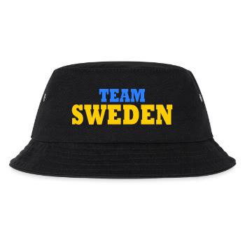 Team sweden - Kinder Bucket Hat - Schwarz - Vorne