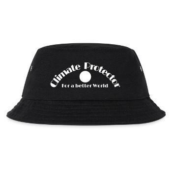 Climate Protector -Klimaschutz Statement - Kinder Bucket Hat - Schwarz - Vorne