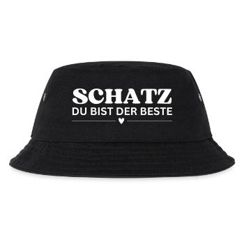 Schatz du bist der Beste - Kinder Bucket Hat - Schwarz - Vorne