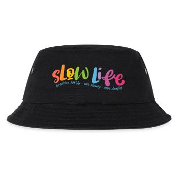 Langsames Leben - Kinder Bucket Hat - Schwarz - Vorne