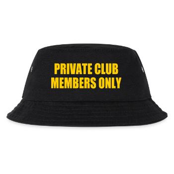 private club members only - Kinder Bucket Hat - Schwarz - Vorne