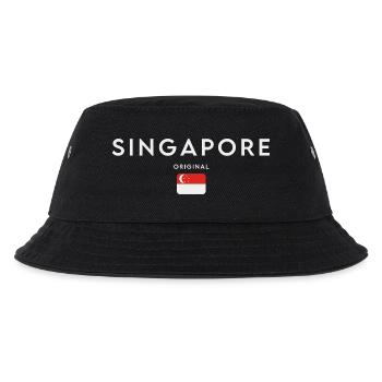 Singapore flag, Singapore pride - Kids’ Bucket Hat - black - Front