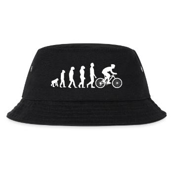 Evolution Fahrrad / Fahrradfahrer - Kinder Bucket Hat - Schwarz - Vorne