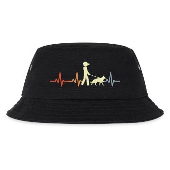 Schäferhund Kardiogramm - Kinder Bucket Hat - Schwarz - Vorne
