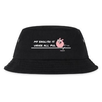My English Is Under All Pig – Denglisch Spruch - Kids’ Bucket Hat - black - Front
