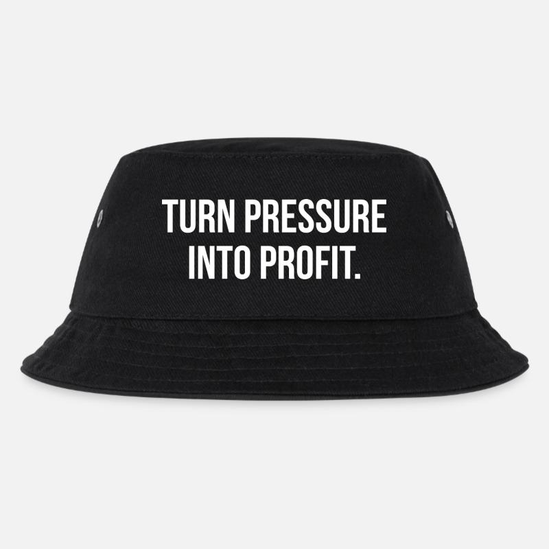TURN PRESSURE INTO PROFIT. | Greyline Official - Kinder Bucket Hat - Schwarz