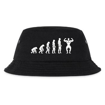 Evolution zum Bodybuilder – Fitness Motivation - Kinder Bucket Hat - Schwarz - Vorne