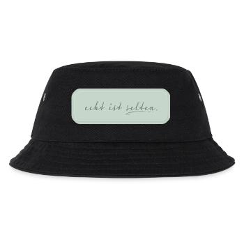 real is rare – minimalist typography - Kids’ Bucket Hat - black - Front