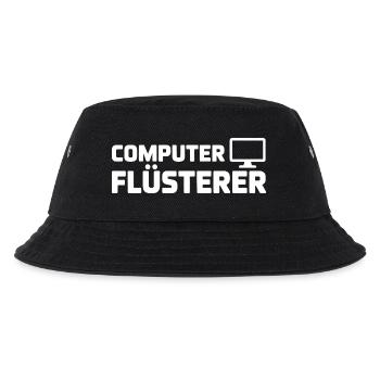 Computerflüsterer Shirt - Kinder Bucket Hat - Schwarz - Vorne