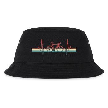Cycling Heartbeat Cycling Love Cycling Cycling - Kids’ Bucket Hat - black - Front