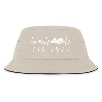Zia 2027 Battito Cardiaco Annuncio Gravidanza - Kids’ Bucket Hat - ecru/navy - Front