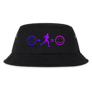 Geschenkidee für einen Running mit Running - Kinder Bucket Hat - Schwarz - Vorne