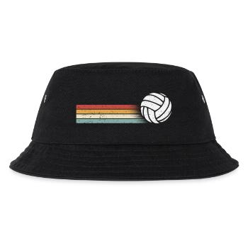 Volleyball Spieler Retro Volleyballer Volley - Kinder Bucket Hat - Schwarz - Vorne