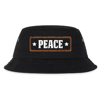 peace - Kinder Bucket Hat - Schwarz - Vorne